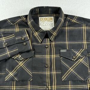 DIXXON Flannel 4WP Women XL Black Yellow Check Plaid Outdoor